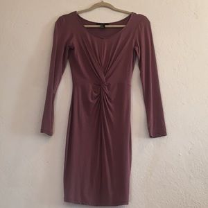 Forever 21 twist front dusty rose dress